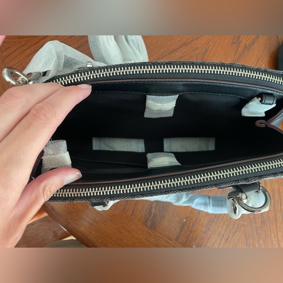 Coach F36719 Mini Christie Carryall with Pleats in Silver/Black Smoke/Black - Picture 12 of 14